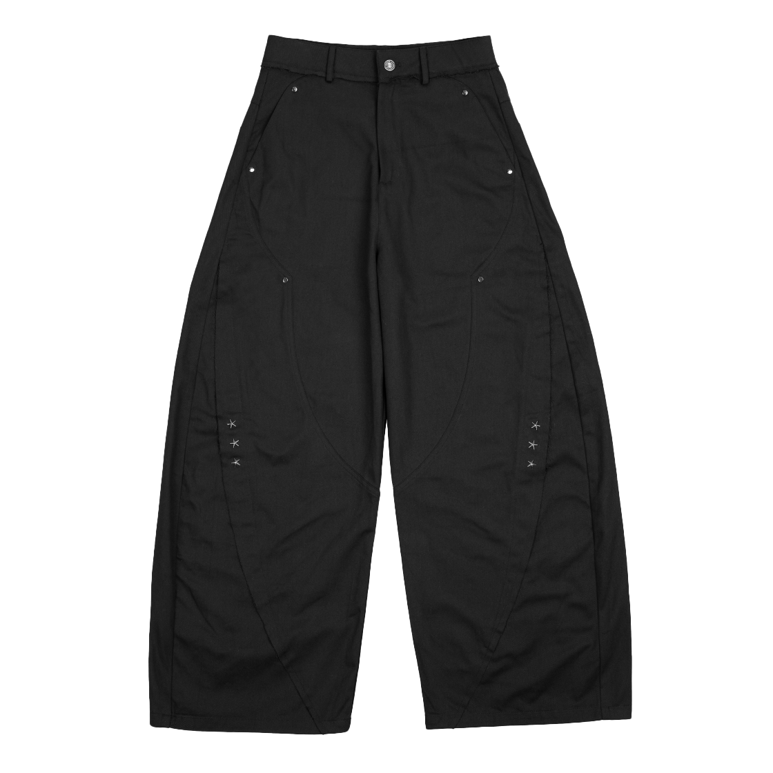 러프넥 디스트로이드 와이드 팬츠 블랙(Roughneck Destroyed Wide Pants Black)