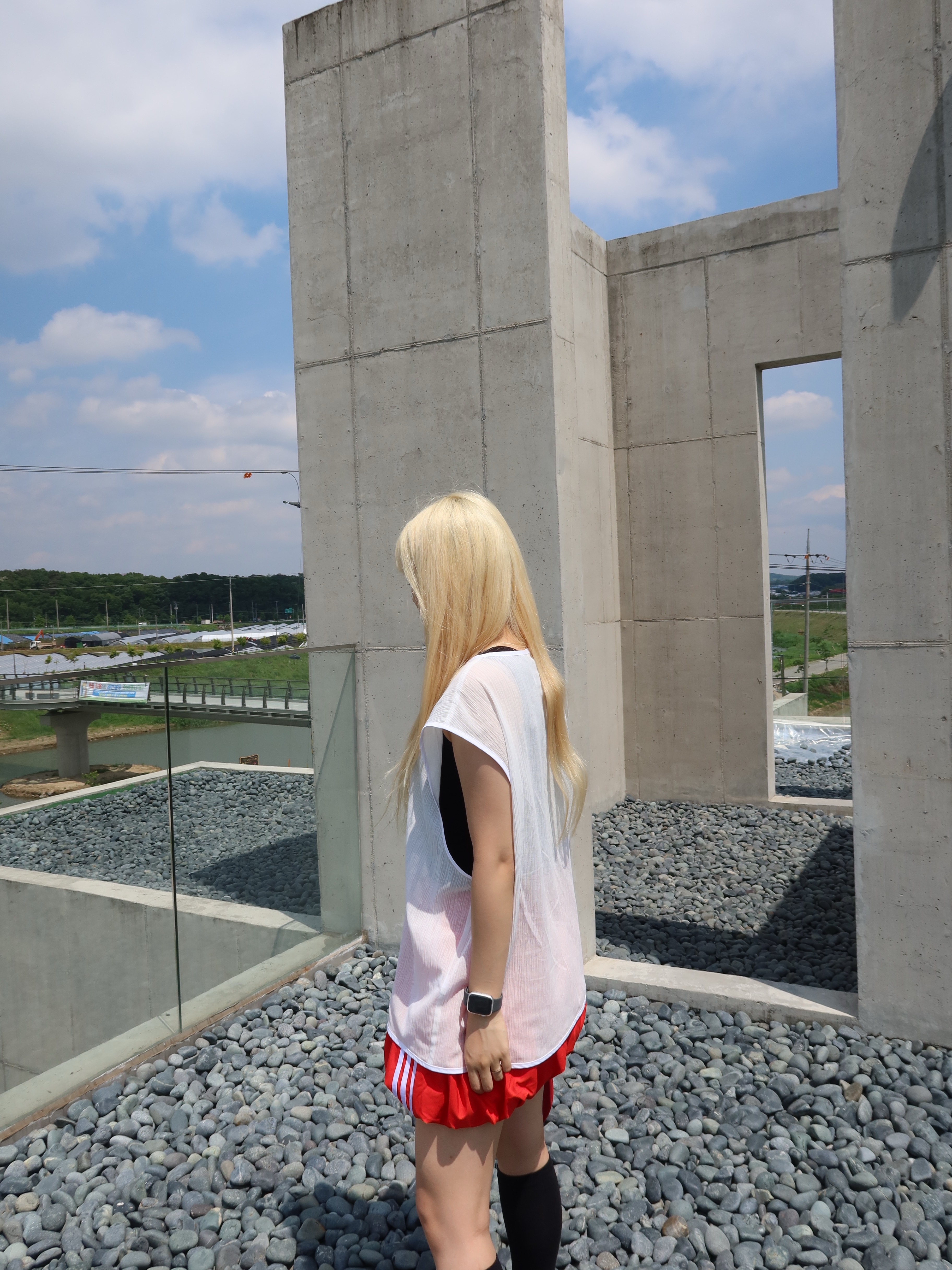 Hono Report Summer Breathable Vest White, Hono Report Leaf Bracelet 착용 스타일 - 3