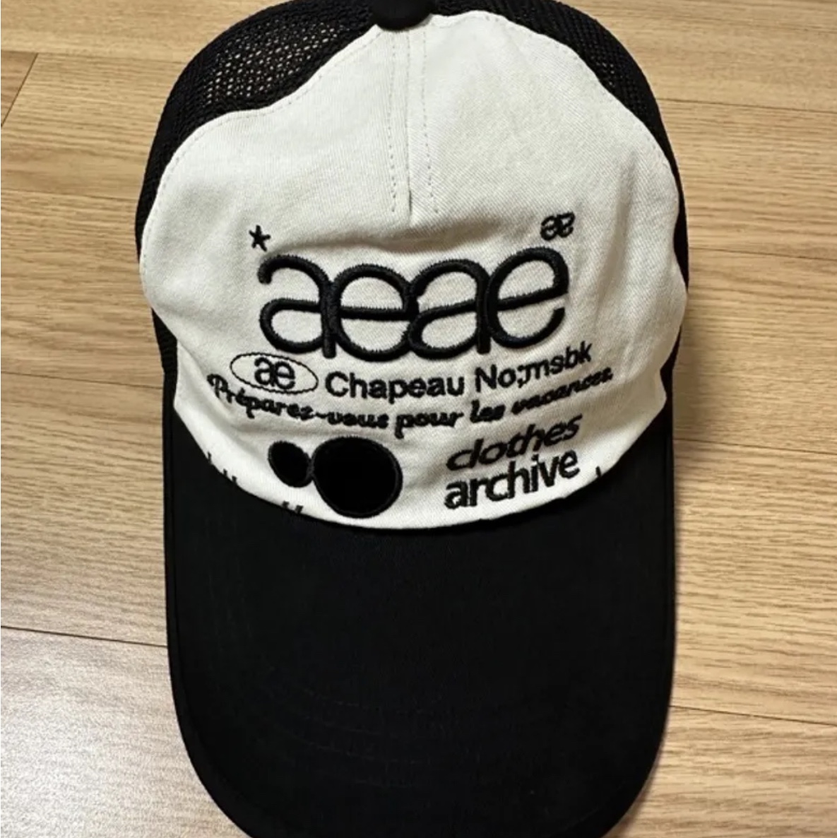 Aeae Web Logo Mesh Cap Black 착용 스타일