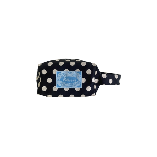 P00000DG POUPPET Silky Dot Pouch Navy