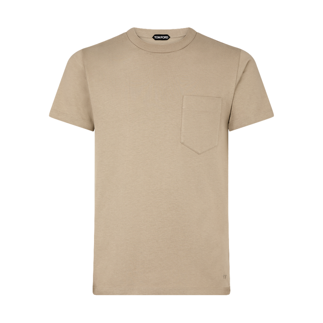 JCS012-JMC035S24-JB254 Tom Ford Pure Cotton Crew Neck T-Shirt Light Taupe