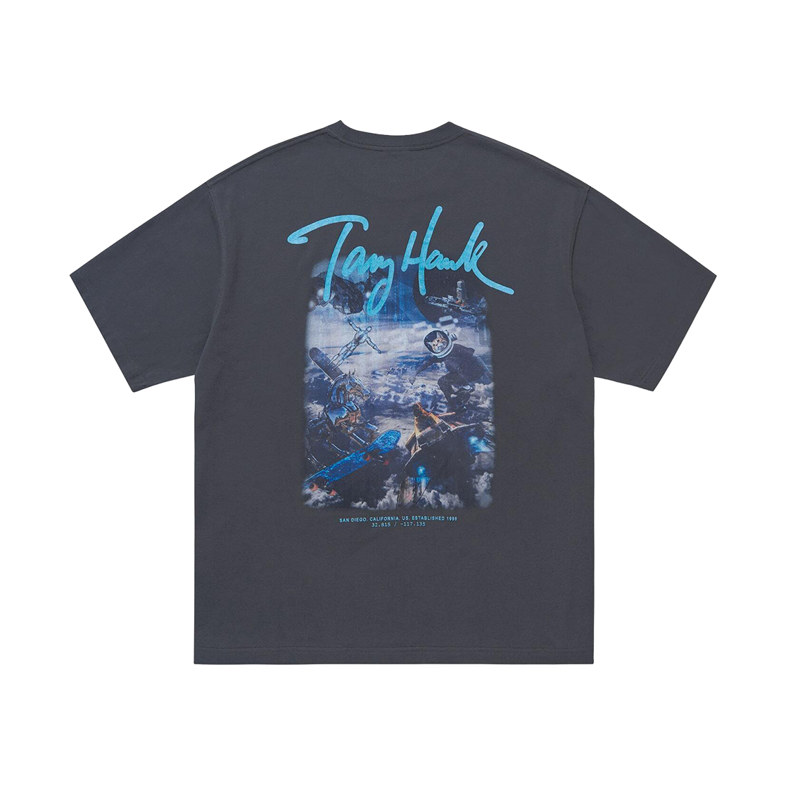 토니호크 사이버 펑크 그래픽 티셔츠 차콜(TONYHAWK Cyber Punk Graphic T-Shirt Charcoal)