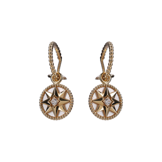 ITGEDSUUD7HN Dior Rose des Vents Earings Diamond Yellow Gold