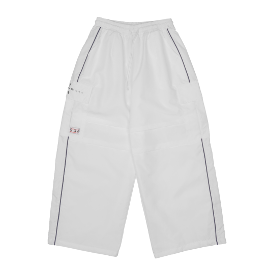 P0000ELU Roughneck Rosario Baggy Track Pants White