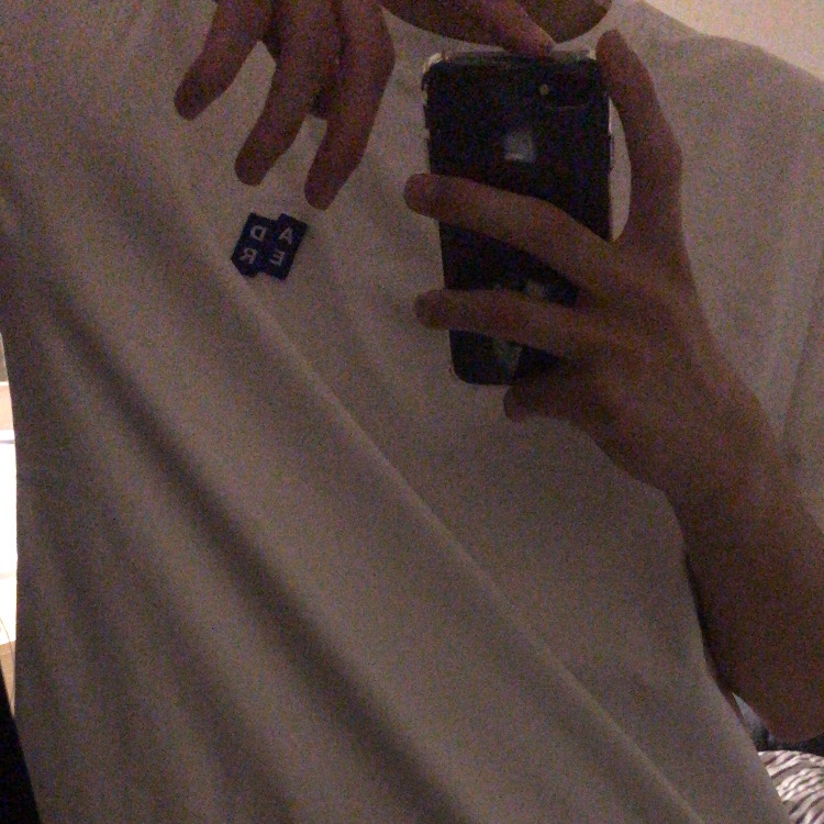 Ader Error Sig; TRS/BL Tag T-Shirt 01 Off White 착용 스타일