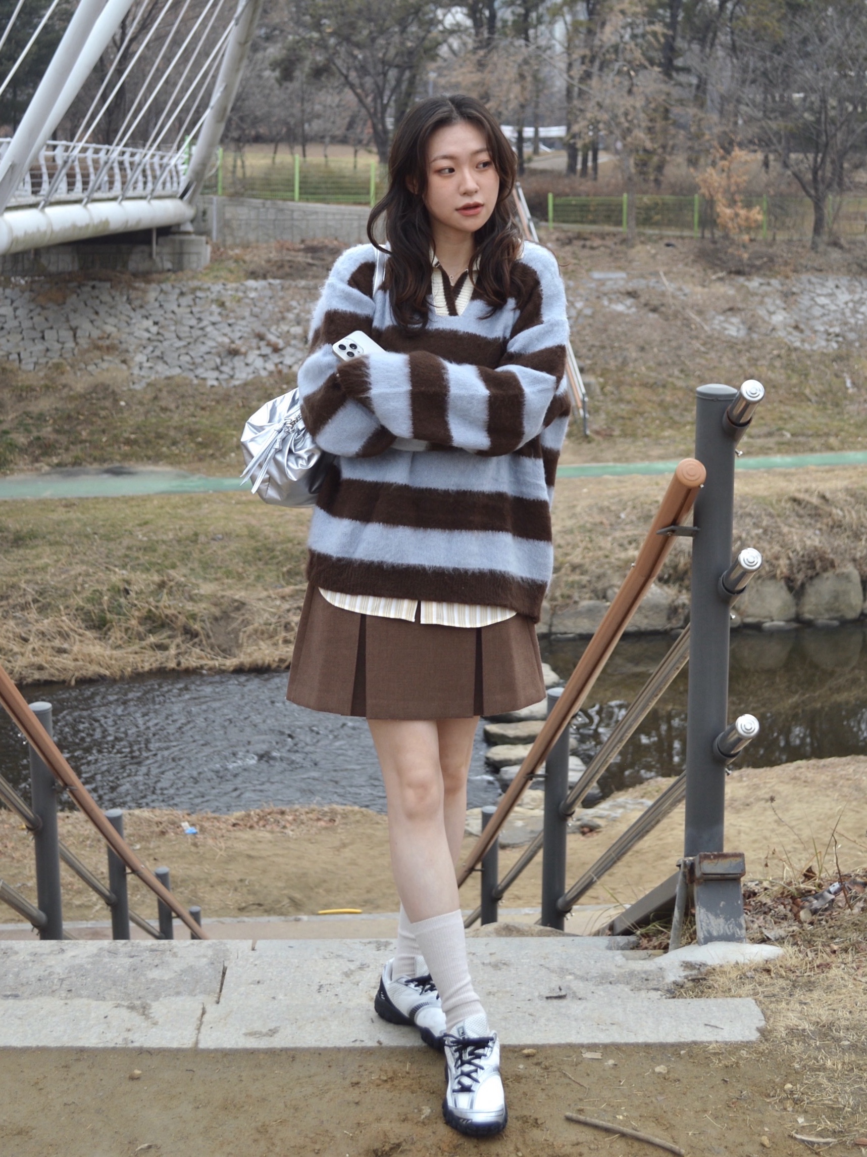 [6% 적립]Fila Echappe V2 Black 착용 스타일 - 2