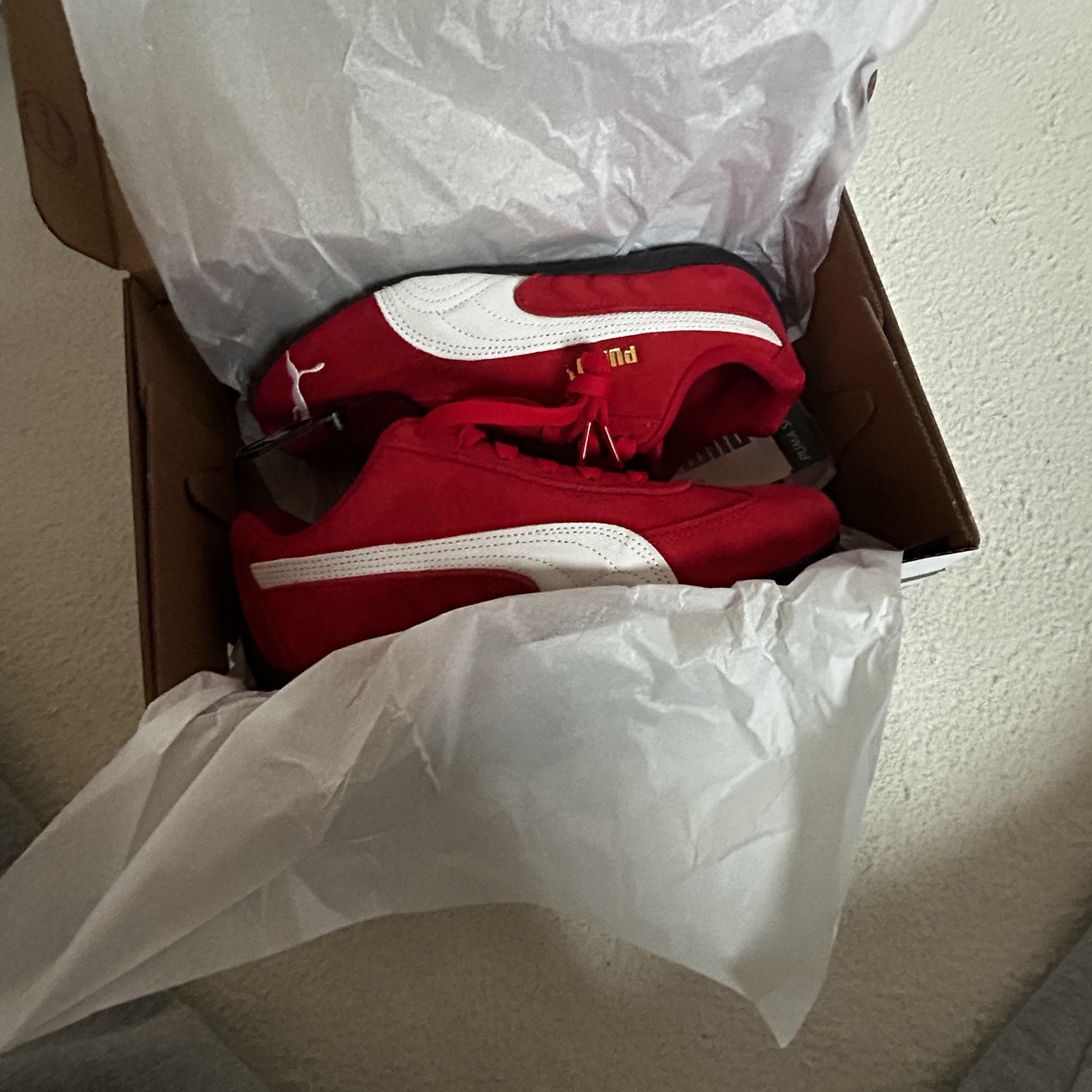 Puma Speedcat OG Red White 착용 스타일 - 1