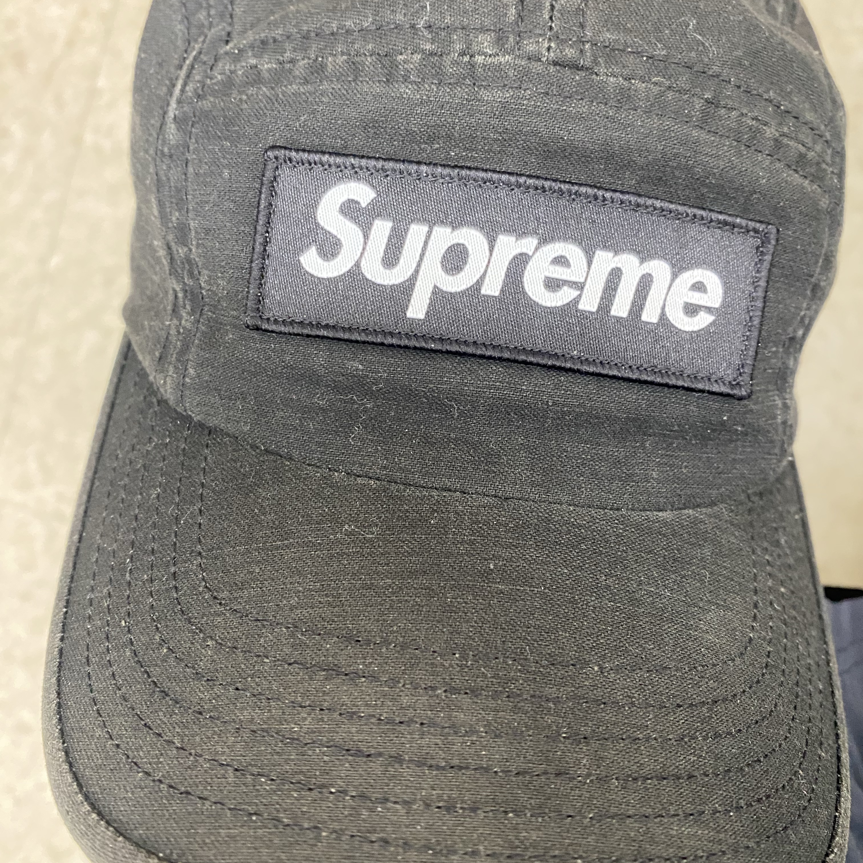 Supreme Military Camp Cap Black - 23SS 착용 스타일