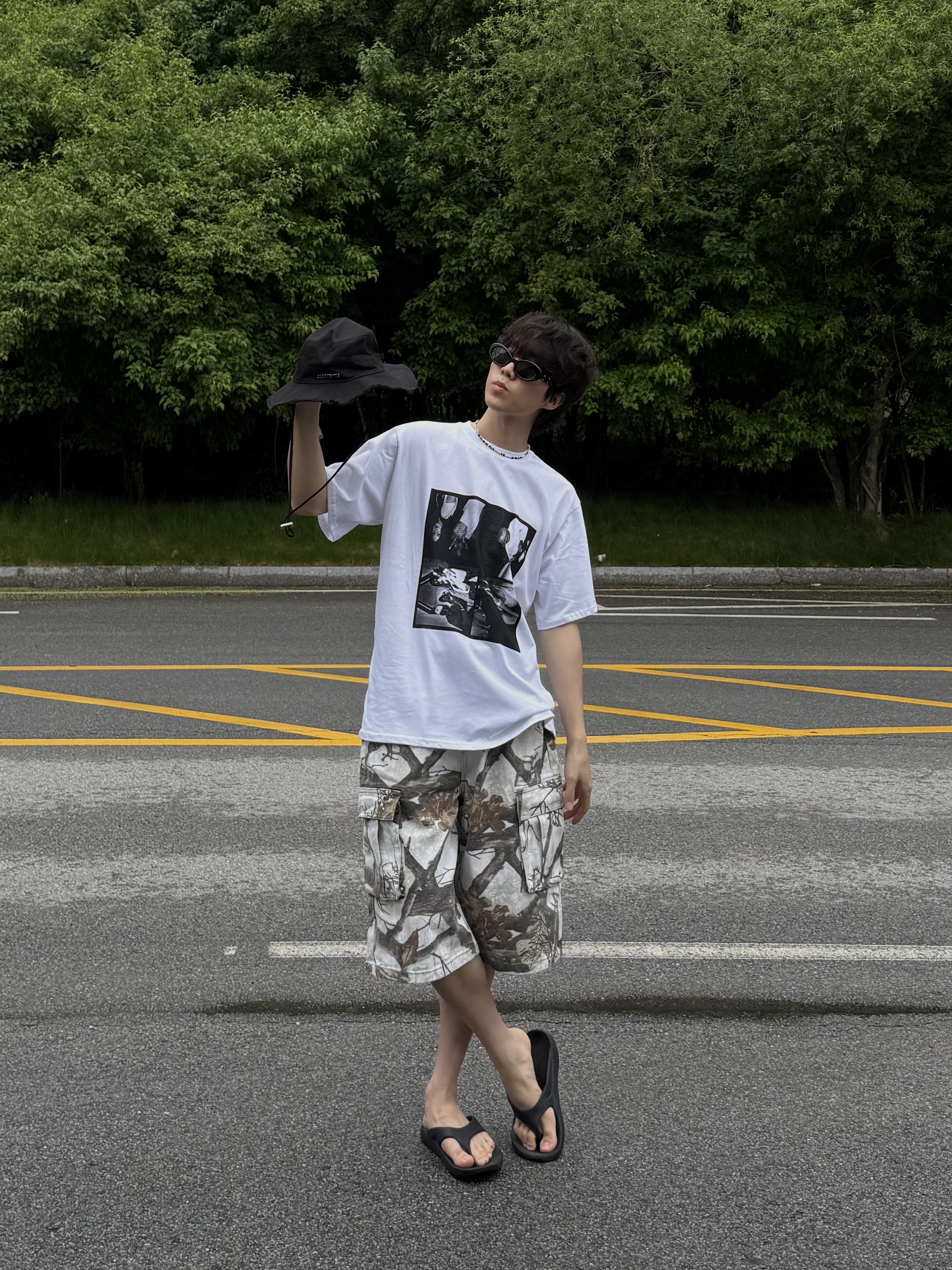Marshall Major IV Black (Korean Ver.), Jacquemus Le Bob Artichaut Bucket Hat Black 착용 스타일 - 5