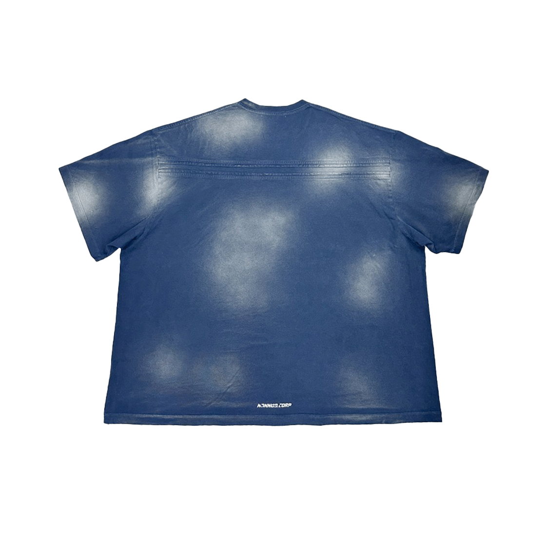 논노드 백 디테일 티셔츠 워시드 네이비(Nonnod Back Detail T-Shirt Washed Navy)