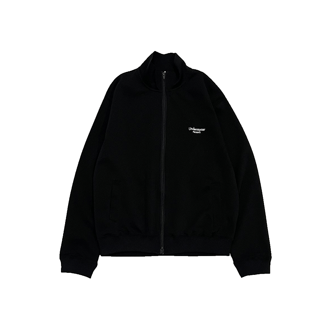 UMCM98BK Undermycar Mu.98 Anti Fxxking Logo Play Basic Slim Soft Zip-up Black