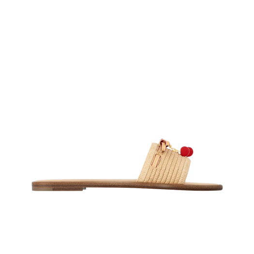 (W) Louis Vuitton x Murakami Takashi Lily Flat Mule Beige