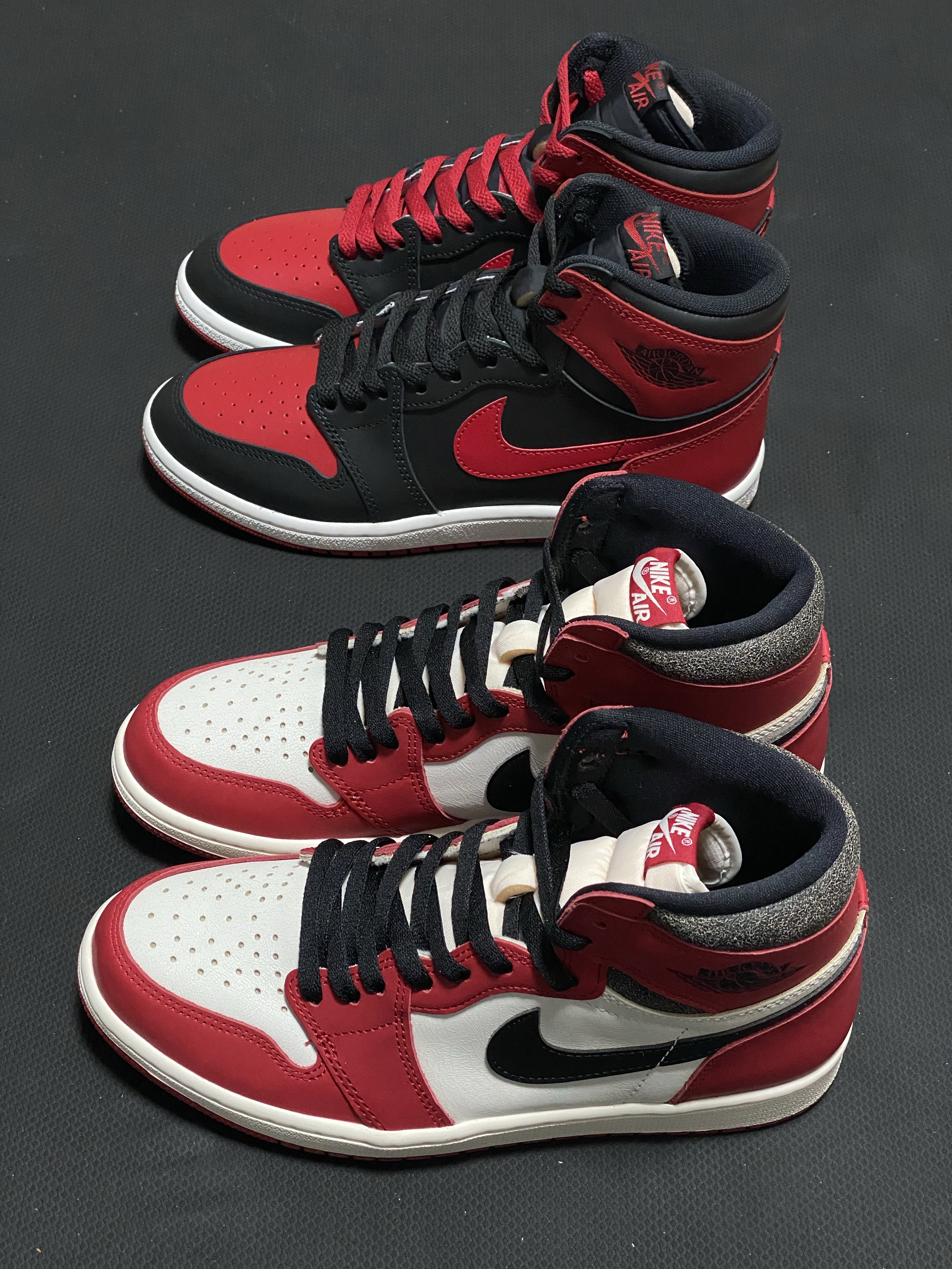 Jordan 1 High 85 Bred, Jordan 1 Retro High OG Chicago 2022 착용 스타일