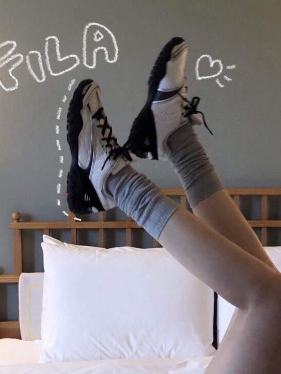 [6% 적립]Fila Echappe V2 Black 착용 스타일 - 4