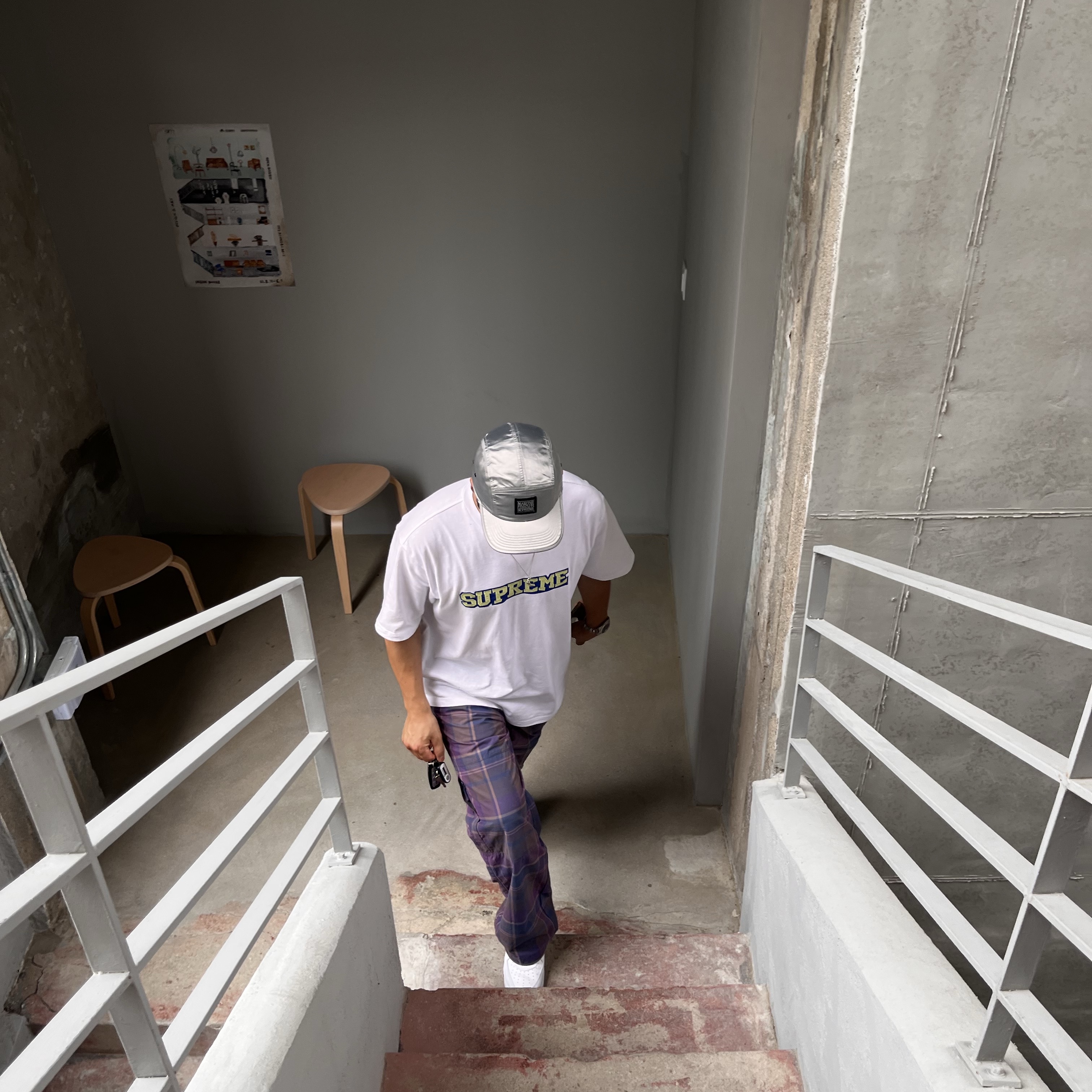 Supreme x Marithe Francois Girbaud Sport Camp Cap Silver - 25SS 착용 스타일