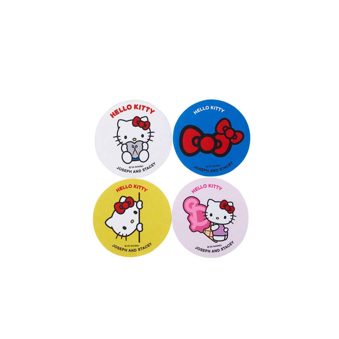 0JSQ1AC04MTF Joseph&Stacey Lucky Hello Kitty Glasses Cloth Joyful