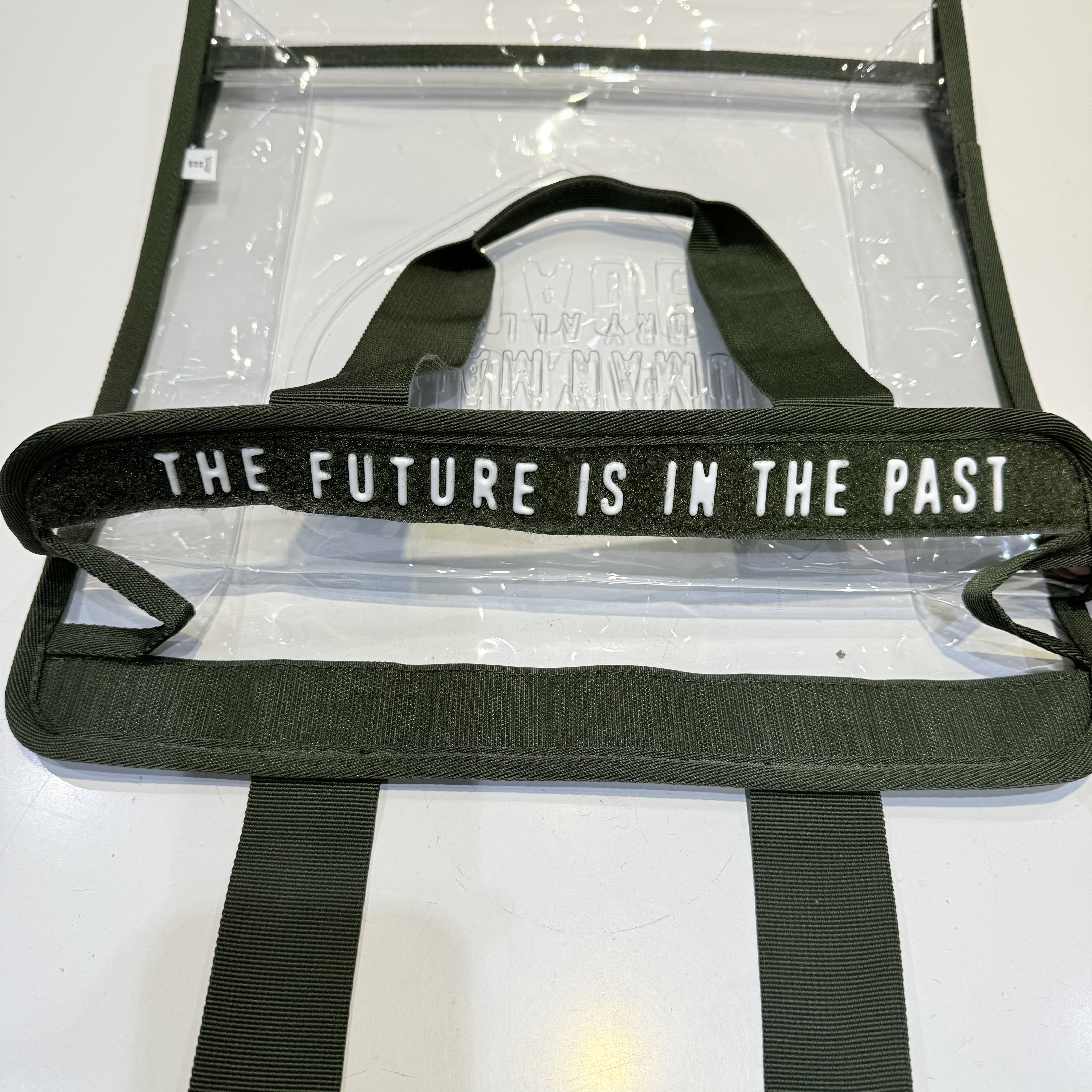 Human Made Drawstring Bag White, Human Made PVC Tote Clear 착용 스타일 - 3
