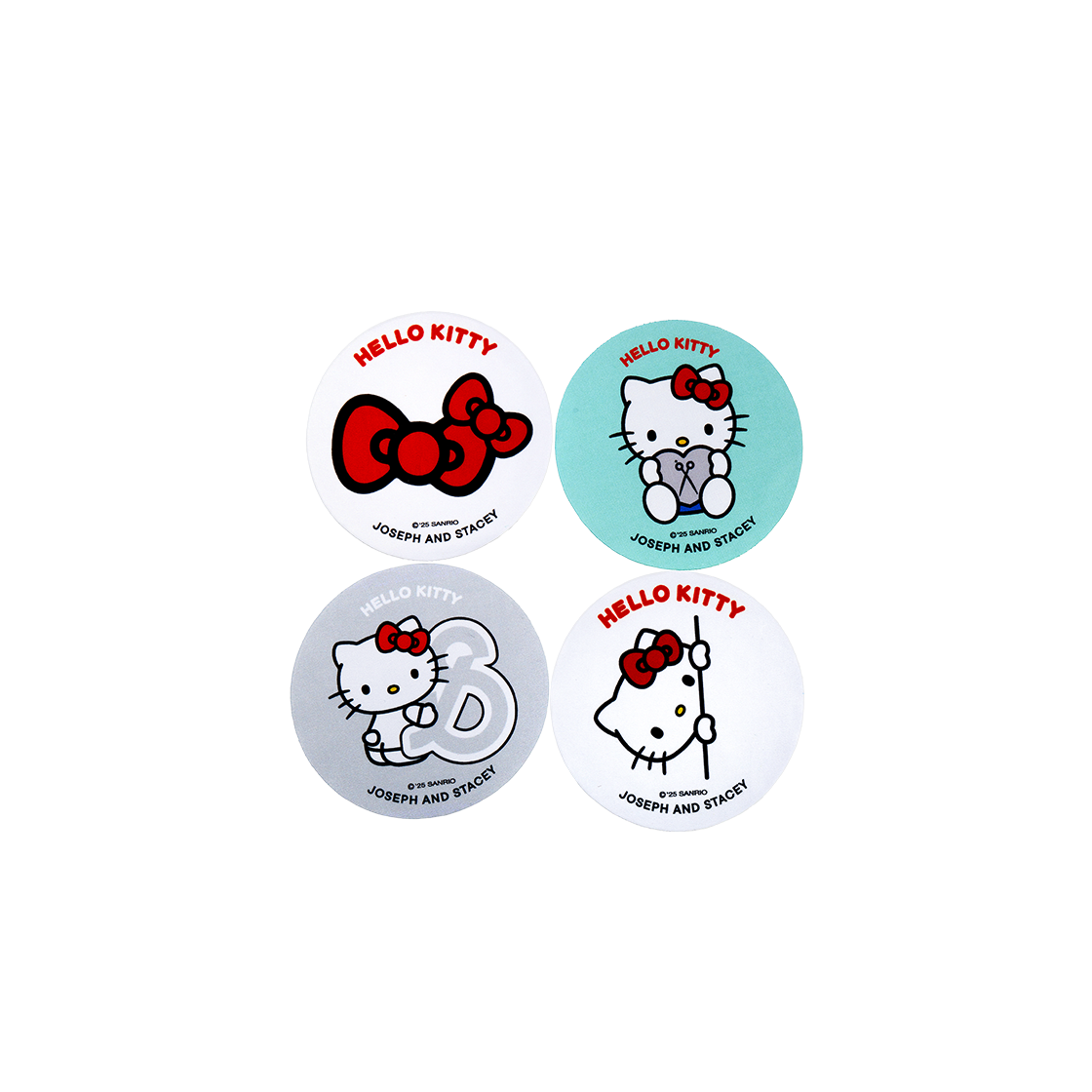 0JSQ1AC05MTF Joseph&Stacey Lucky Hello Kitty Glasses Cloth Cheerful