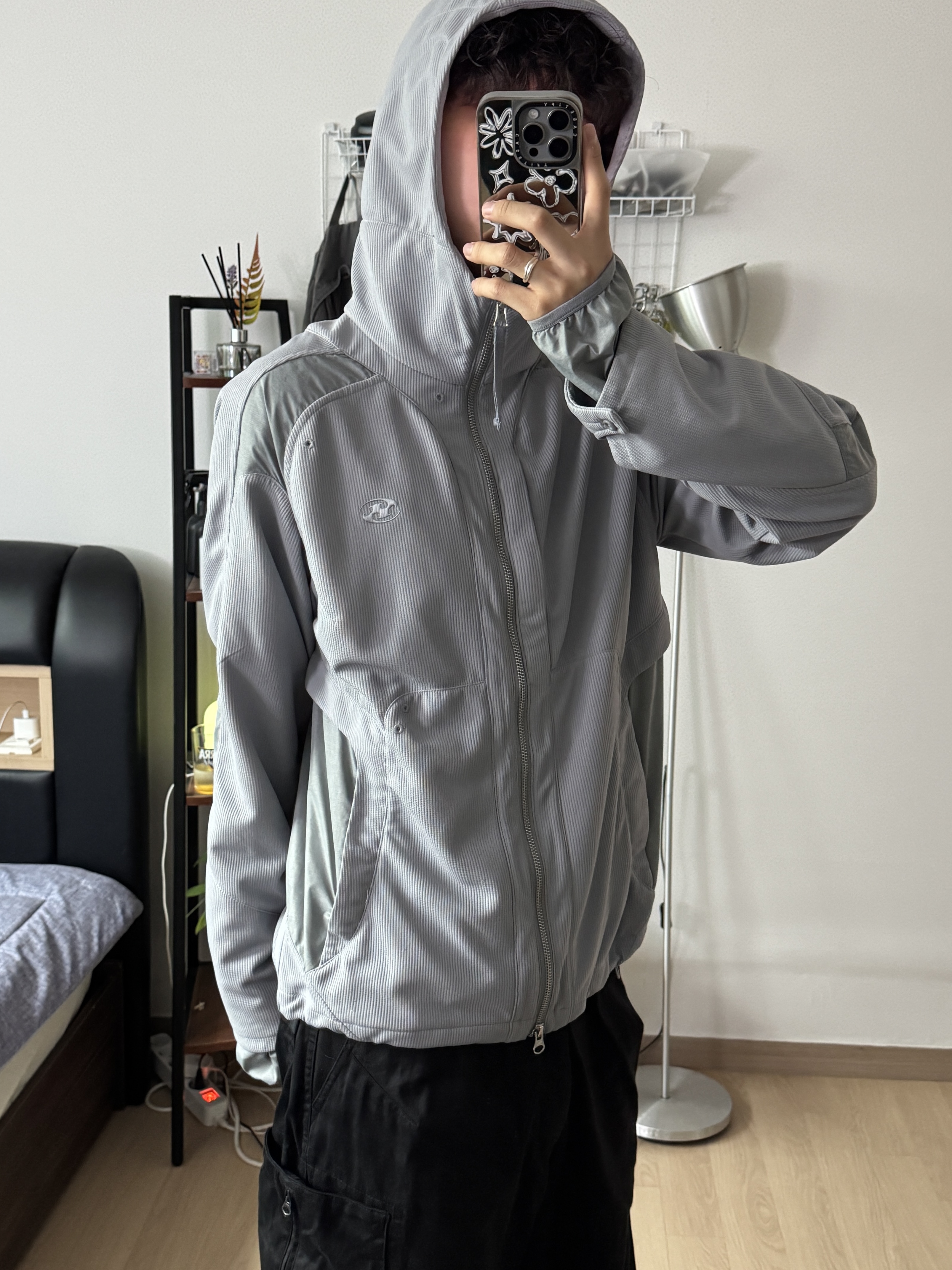Sansan Gear Dual-Shade Jacket Grey, Sansan Gear Dual-Shade Jacket Grey - 25SS 착용 스타일