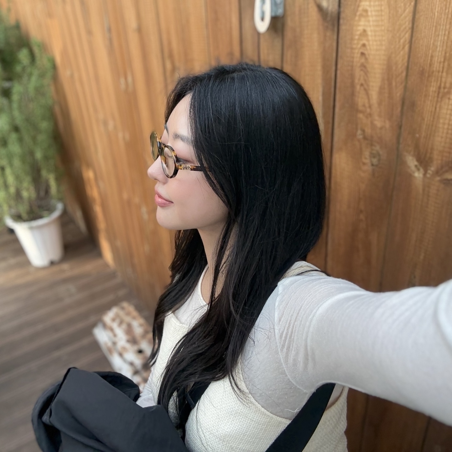 (W) Miu Miu Regard Sunglasses Blue Lenses Honey Tortoiseshell Acetate Standard fit 착용 스타일