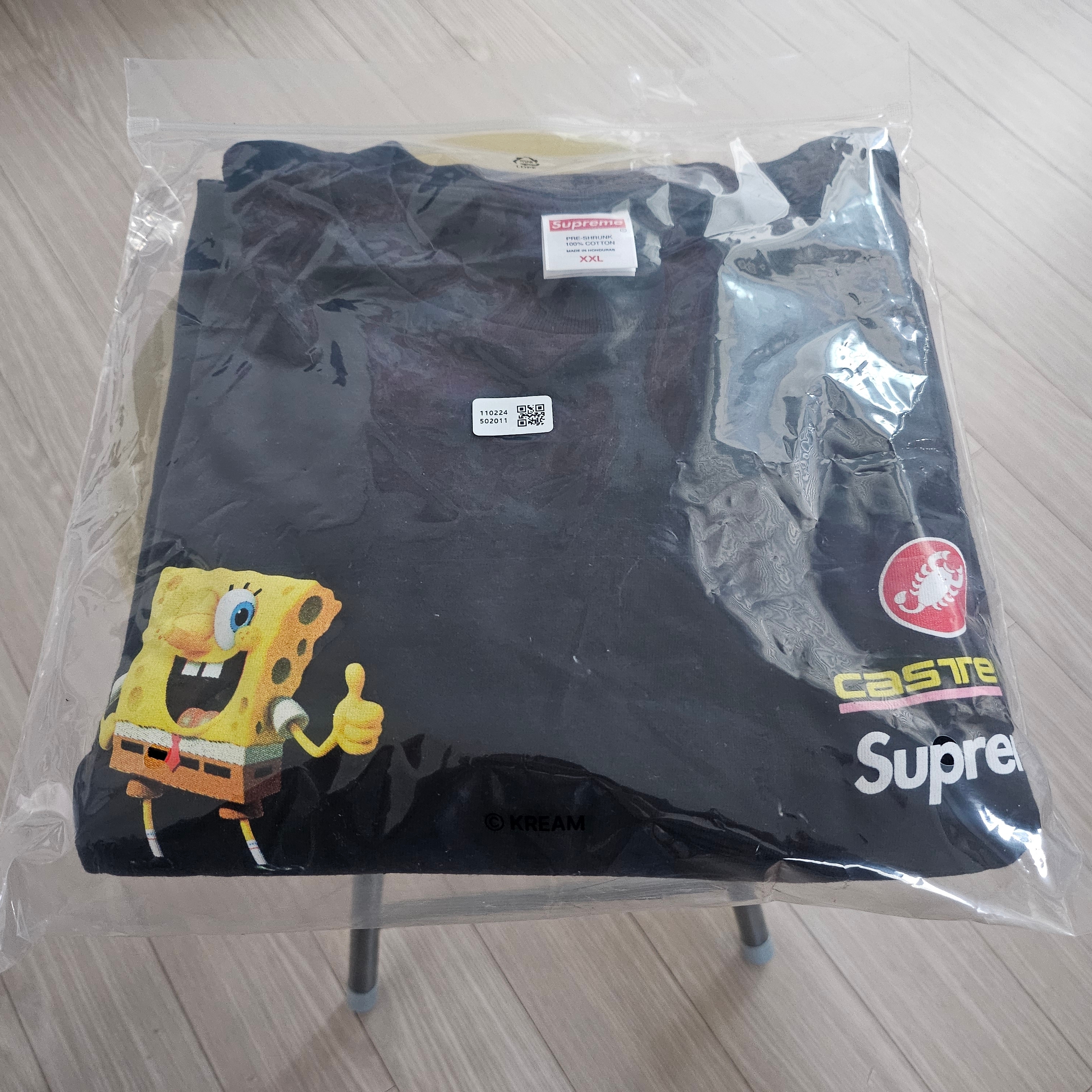 Supreme x SpongeBob SquarePants Castelli Racing L/S T-Shirt Black - 25SS 착용 스타일