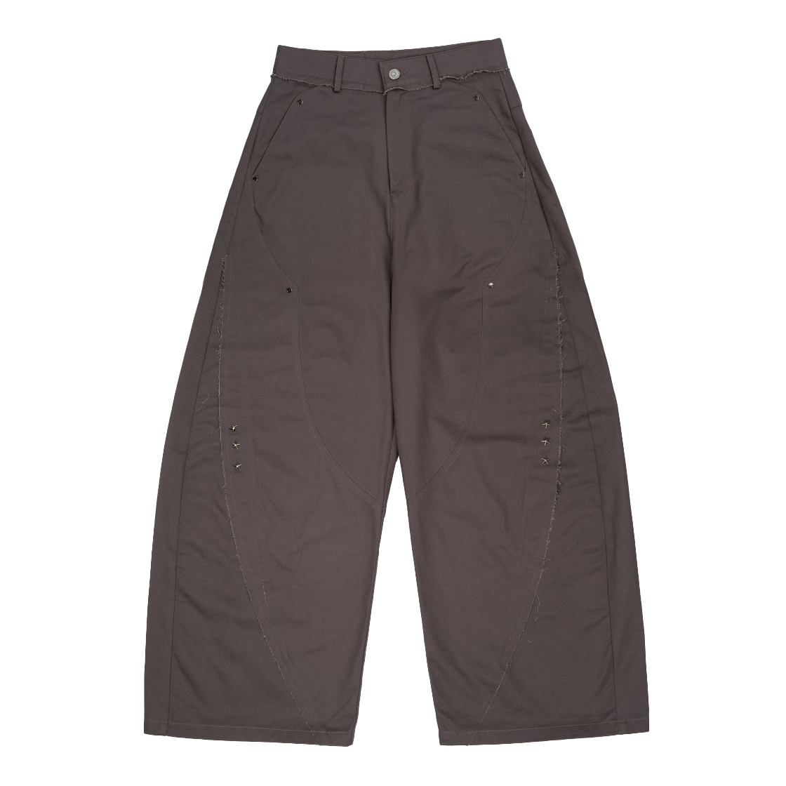 러프넥 디스트로이드 와이드 팬츠 브라운(Roughneck Destroyed Wide Pants Brown)