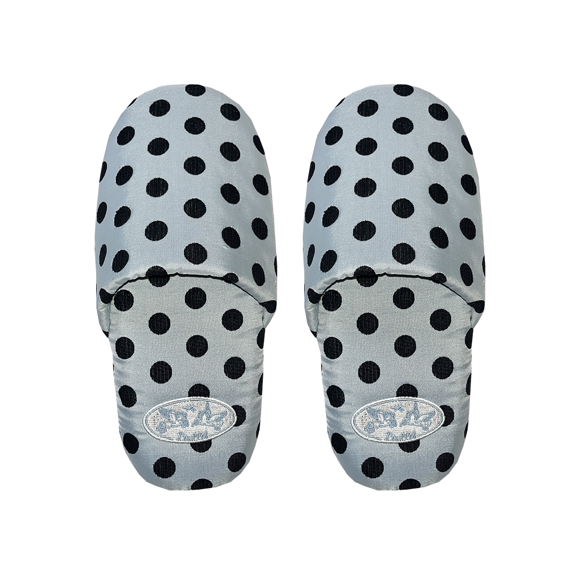 [3% 적립] 푸펫 큐티 도트 룸슈즈 실버 블루([3% 적립] POUPPET Cutie Dot Room Shoes Silver Blue)