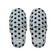 [3% 적립] POUPPET Cutie Dot Room Shoes Silver Blue