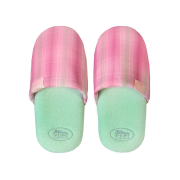 [3% 적립] POUPPET Cutie Check Room Shoes Pink check + mint M size