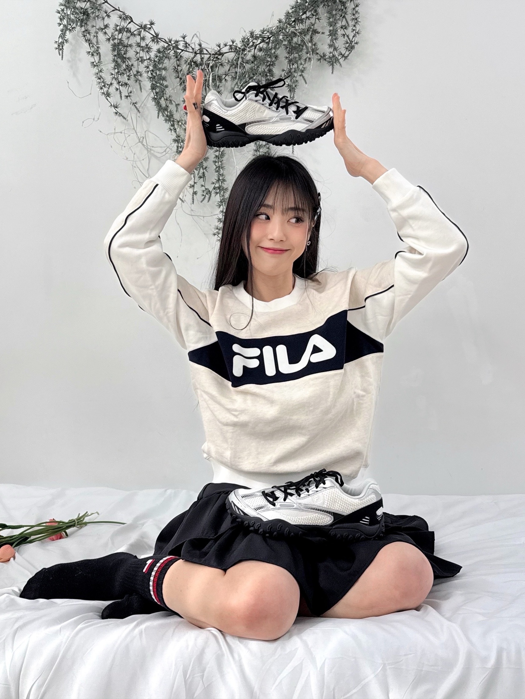 [6% 적립]Fila Echappe V2 Black 착용 스타일 - 4