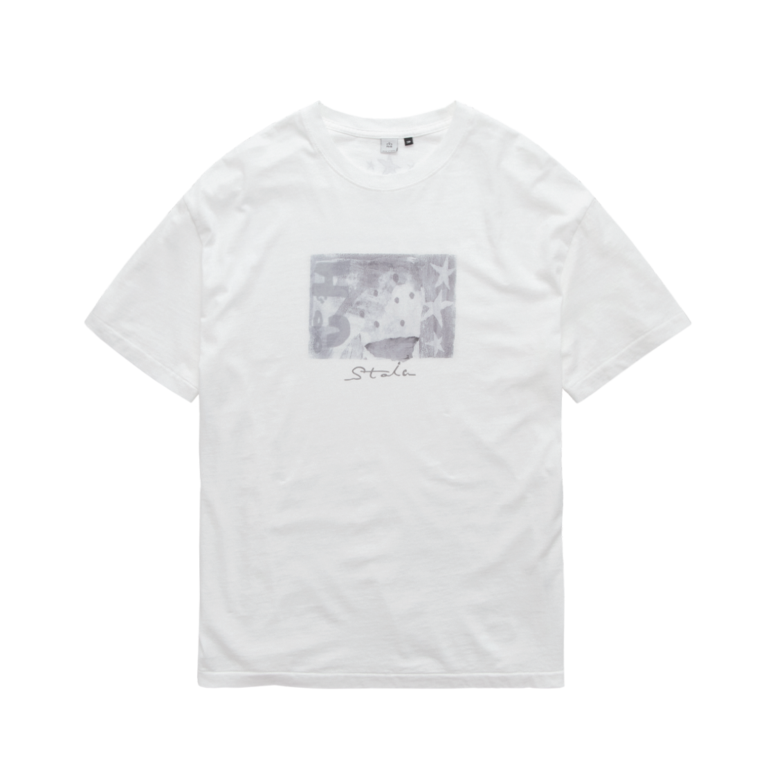 HK5OTS0421E9 Polyteru HANK 1/2 Graphic T-Shirt 'Starmie' White - 대표 이미지 #1