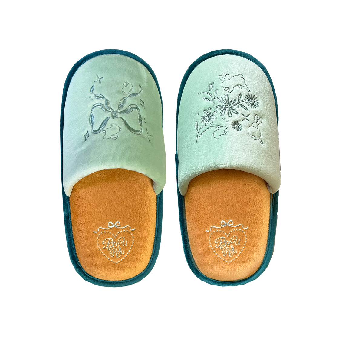 [3% 적립] 푸펫 큐티 버니 룸슈즈 그린([3% 적립] POUPPET Cutie Bunny Room Shoes Green)