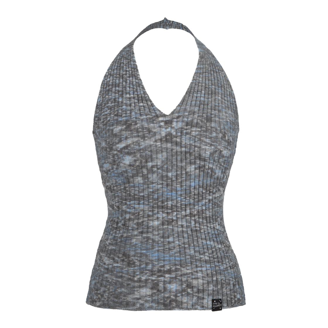 러프넥 베이직 홀터넥 니트 탑 더스티 블루(Roughneck Basic Halter Knit Top Dusty Blue)