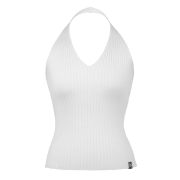 Roughneck Basic Halter Knit Top White