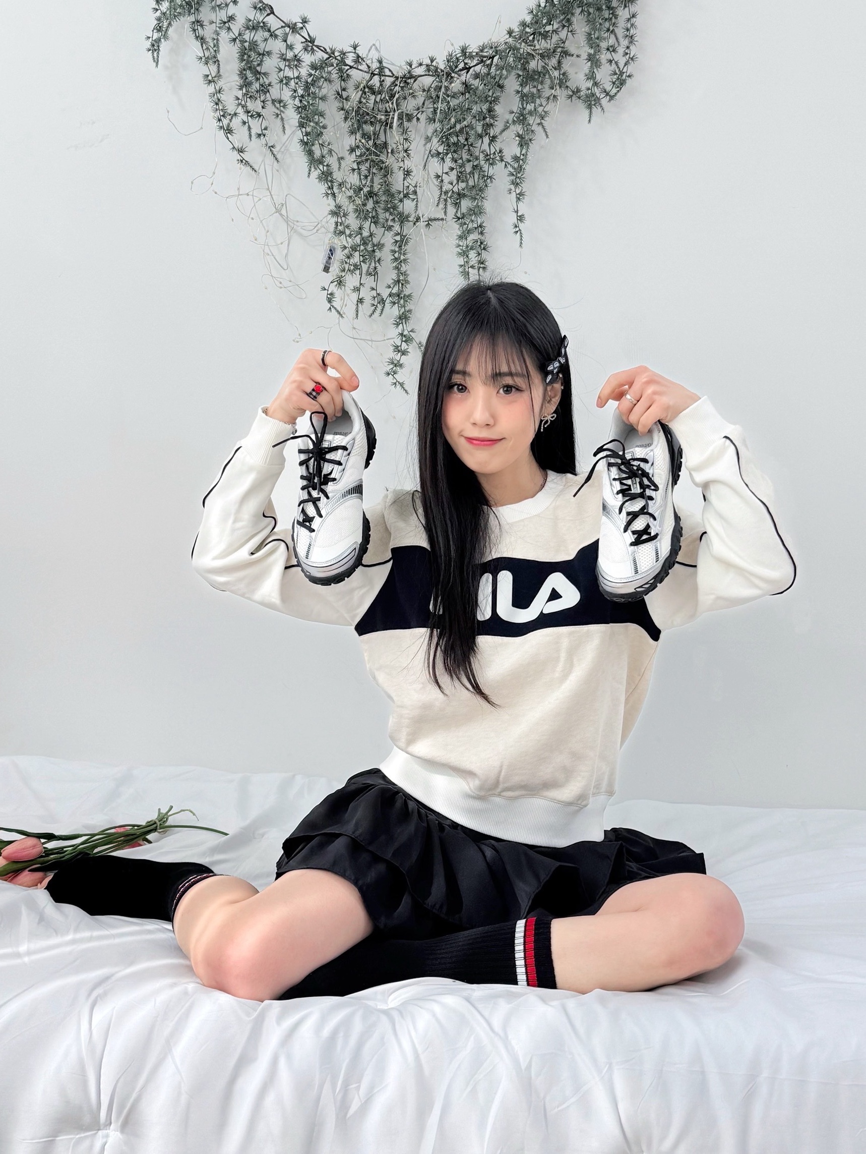 [6% 적립]Fila Echappe V2 Black 착용 스타일 - 3
