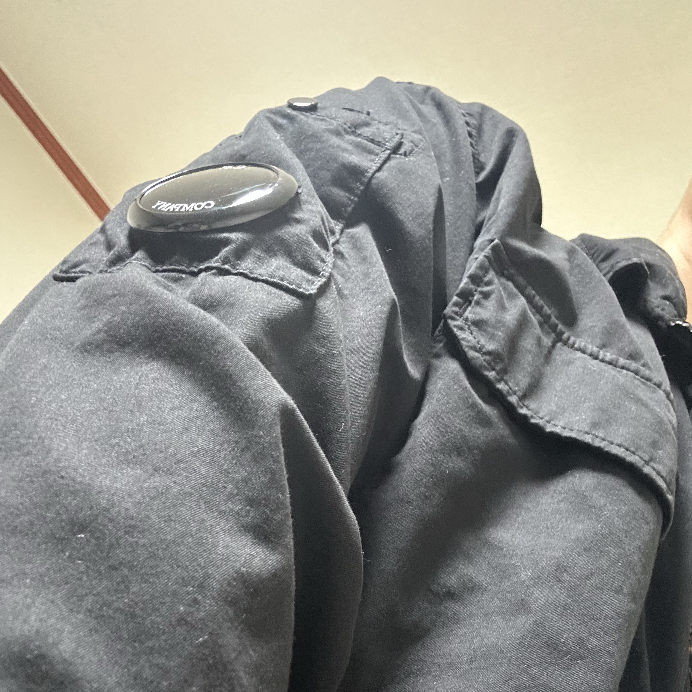 C.P. Company Gabardine Zipped Shirt Black - 23SS 착용 스타일