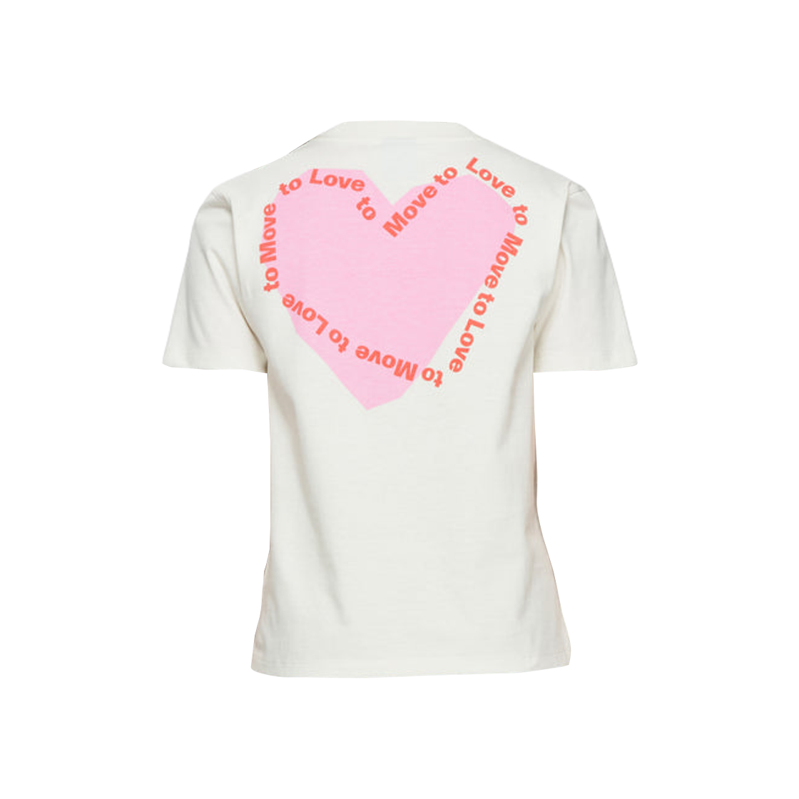 - (W) Unna Heart T-Shirt Vanilla White
