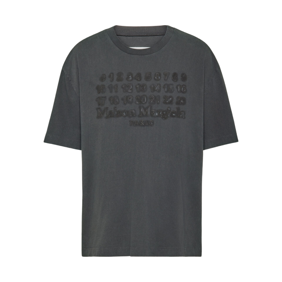 메종 마르지엘라 자수 로고 티셔츠 블랙(Maison Margiela Embroidered Logo T-Shirt Black)