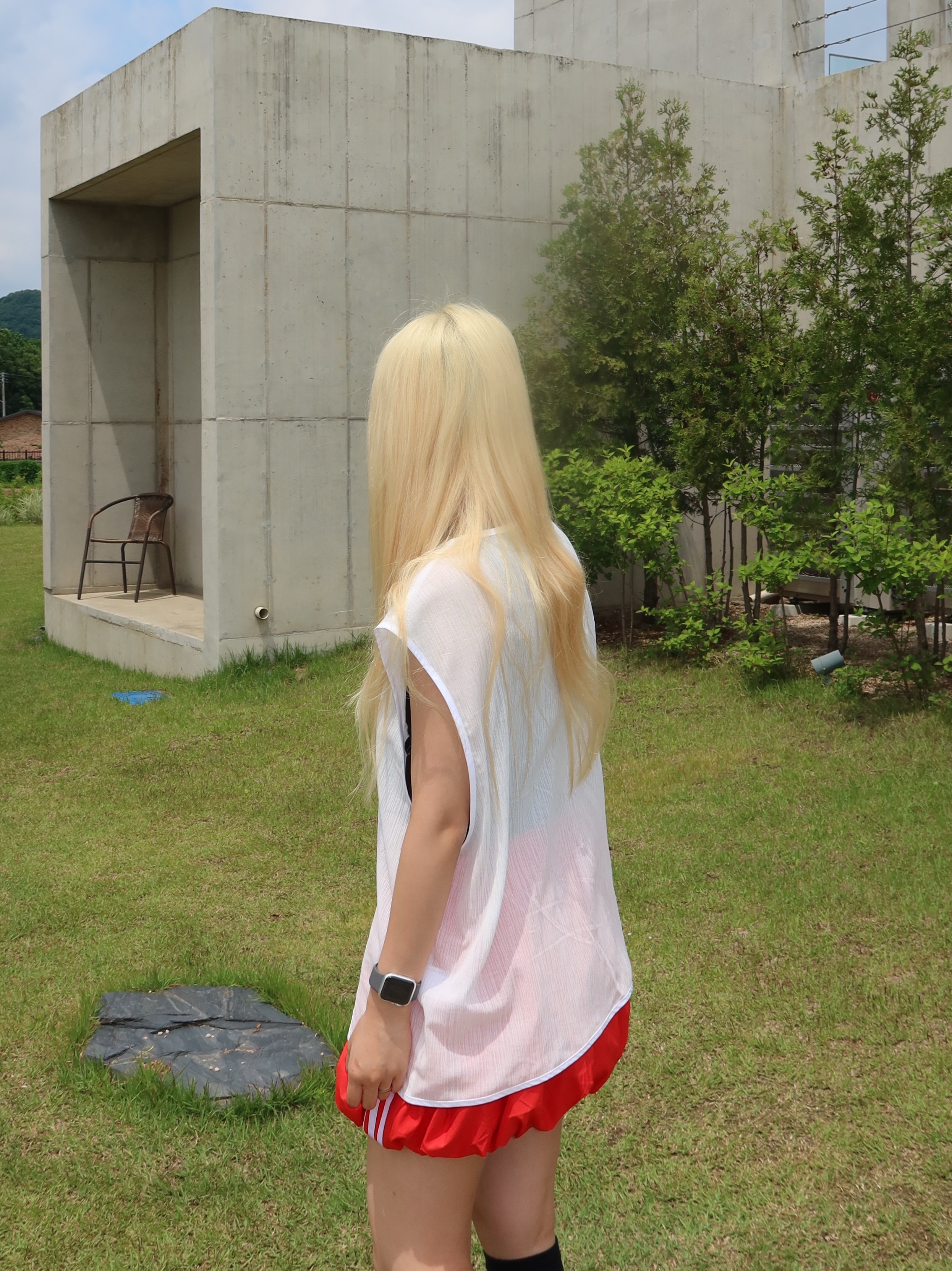 Hono Report Summer Breathable Vest White, Hono Report Leaf Bracelet 착용 스타일 - 1