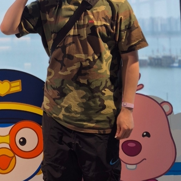 Supreme Small Box T-Shirt Woodland Camo - 25SS 착용 스타일 - 2