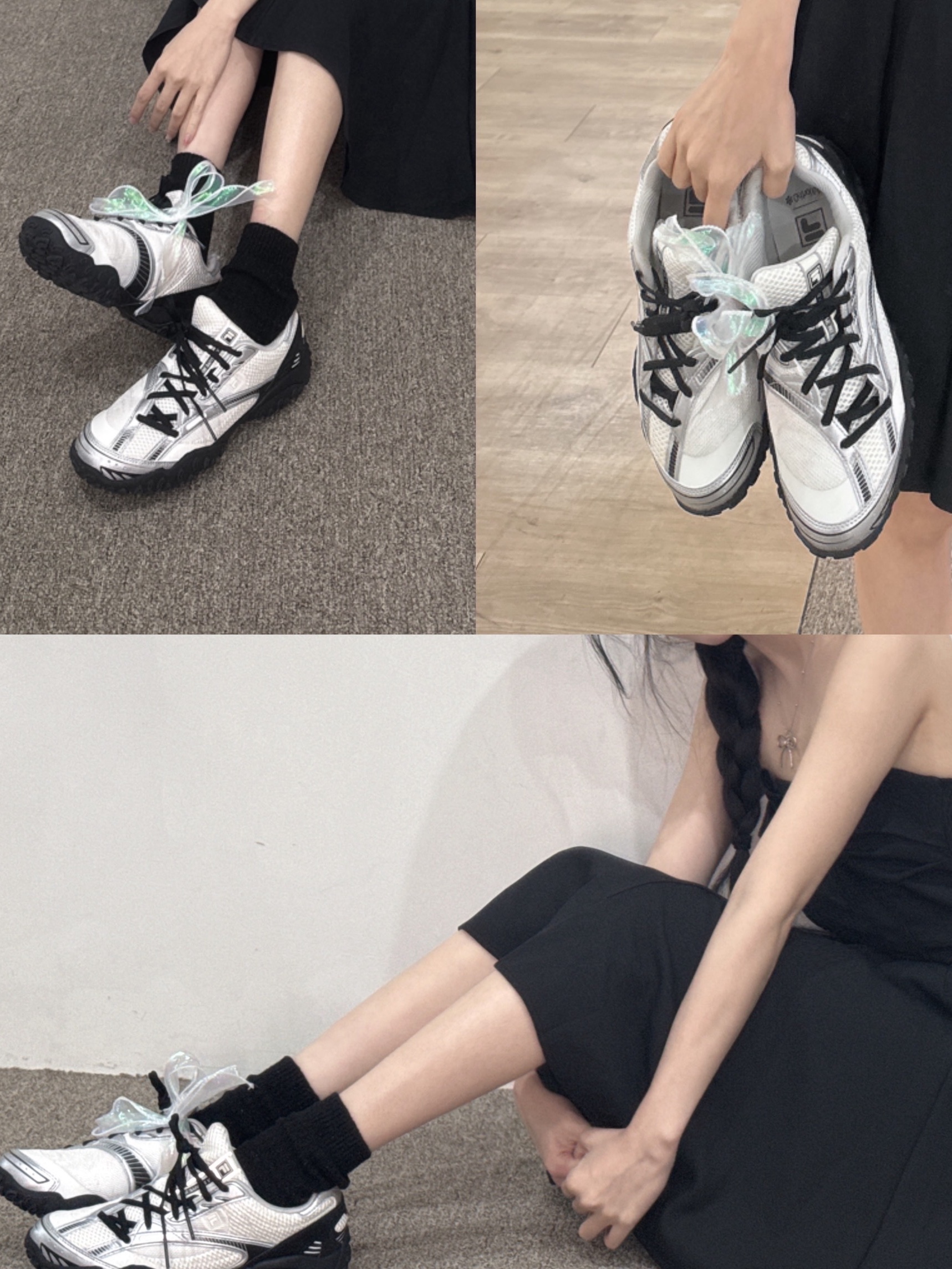 [6% 적립]Fila Echappe V2 Black 착용 스타일 - 4