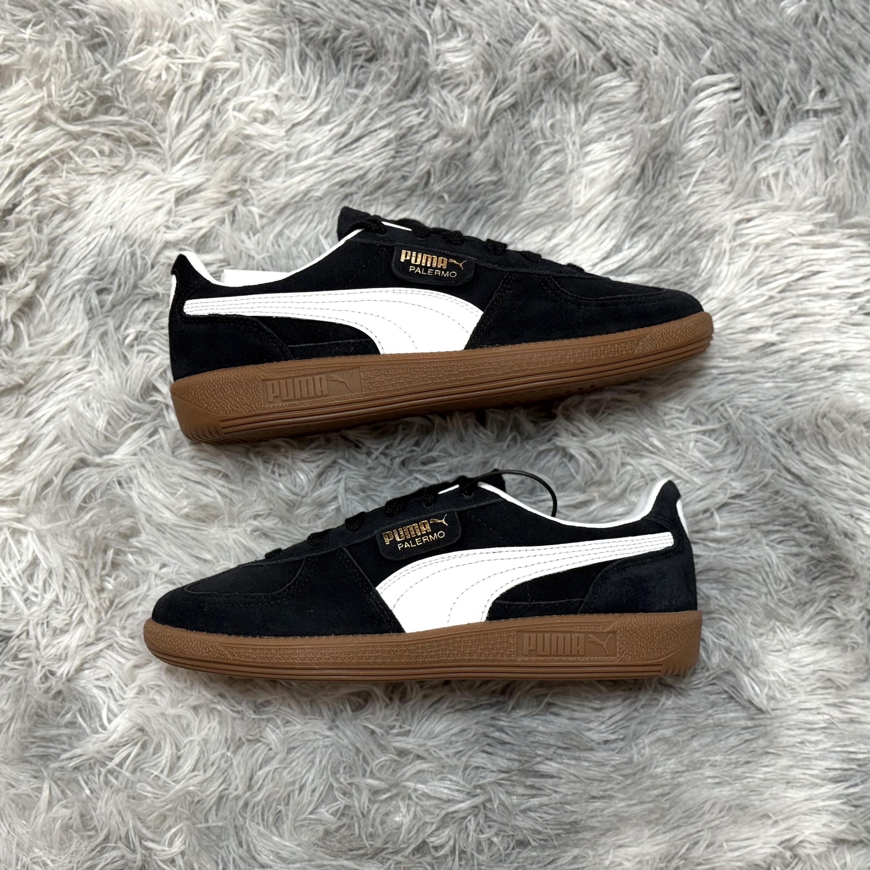 Puma Palermo Black White 착용 스타일 - 2