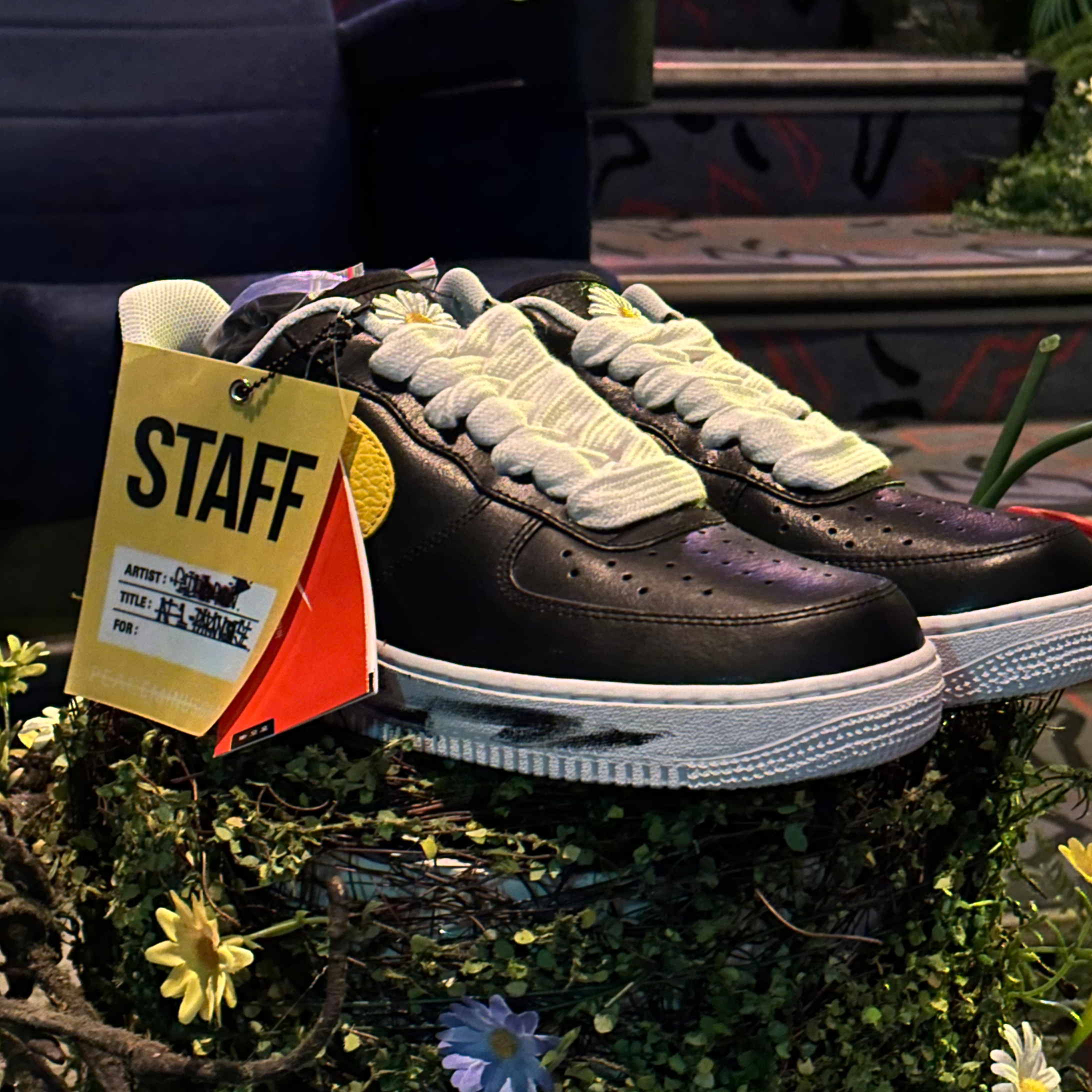 Nike x Peaceminusone Air Force 1 Low Para-Noise 3.0 Black and Multicolor 착용 스타일
