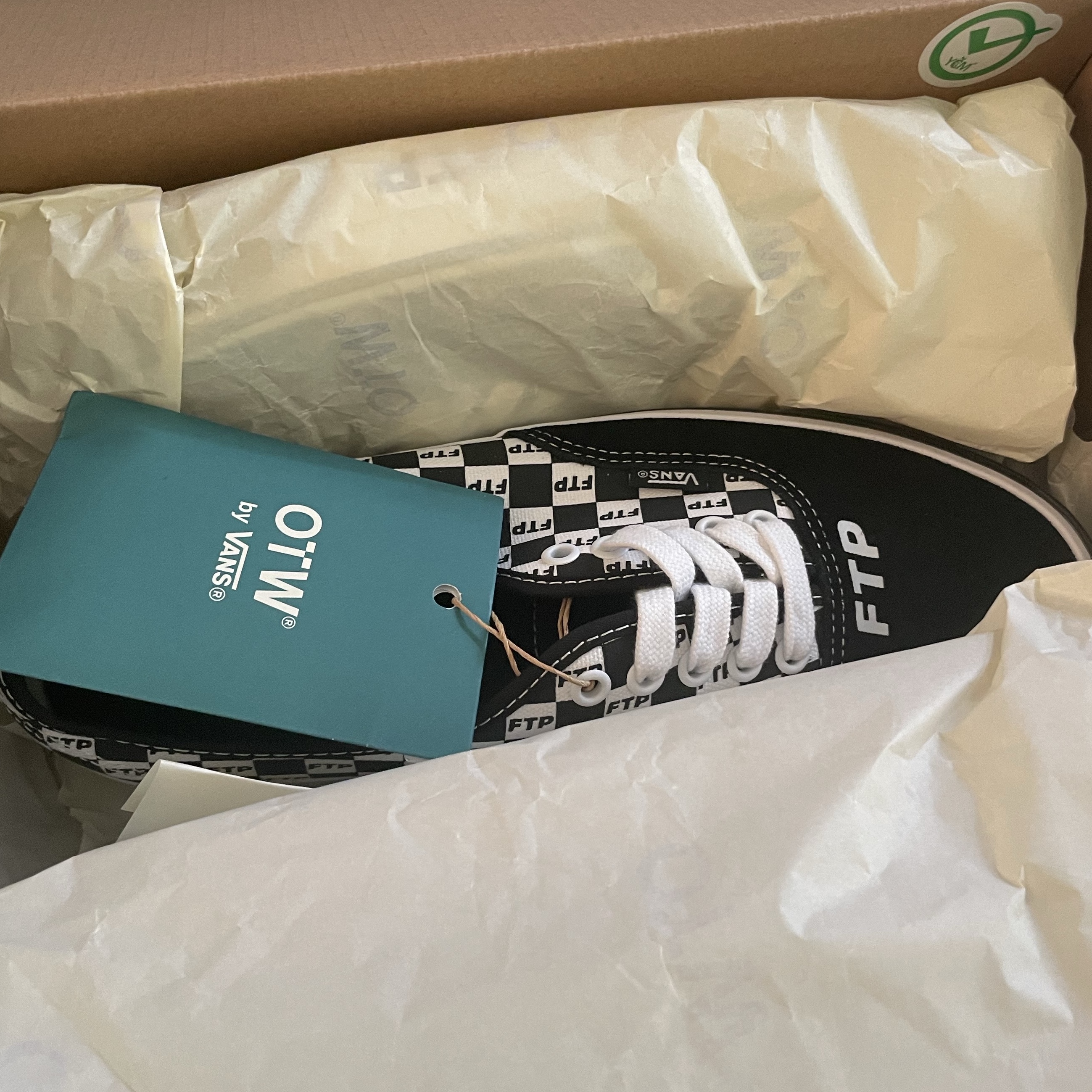 Vans x FTP OTW Authentic 44 Checkerboard Black 착용 스타일