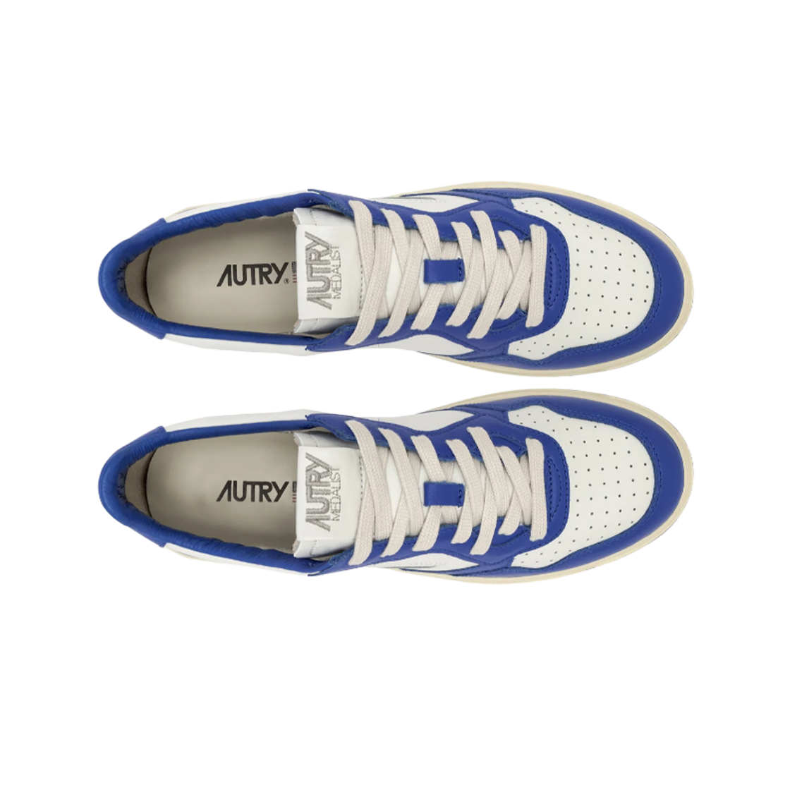 오트리 메달리스트 로우 레터링 스니커즈 화이트 팔라스 블루(Autry Medalist Low Sneakers with Lettering White Palace Blue) - 2