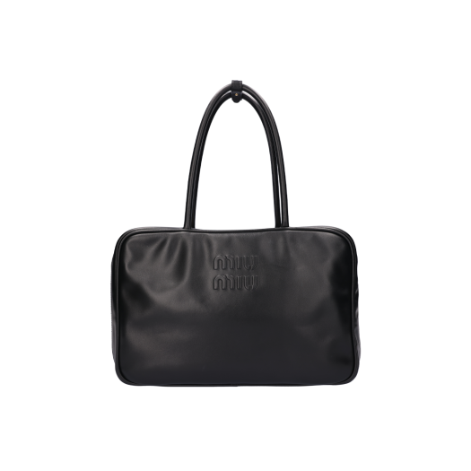 ITQBKVTA7WQ4 Miu Miu Leather Beau Bag Black