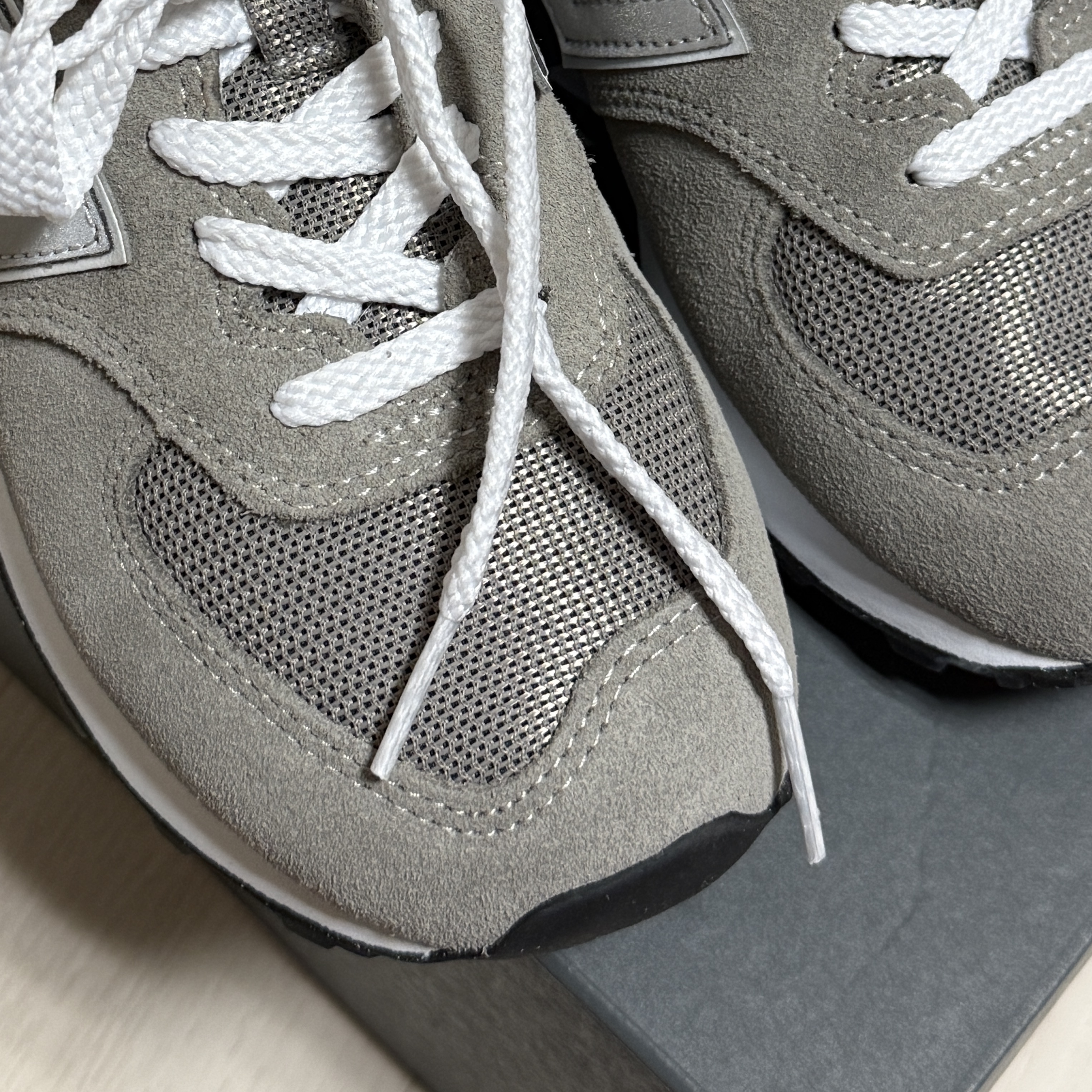 (W) New Balance 574 Worn By Anyone Grey - B Standard 착용 스타일