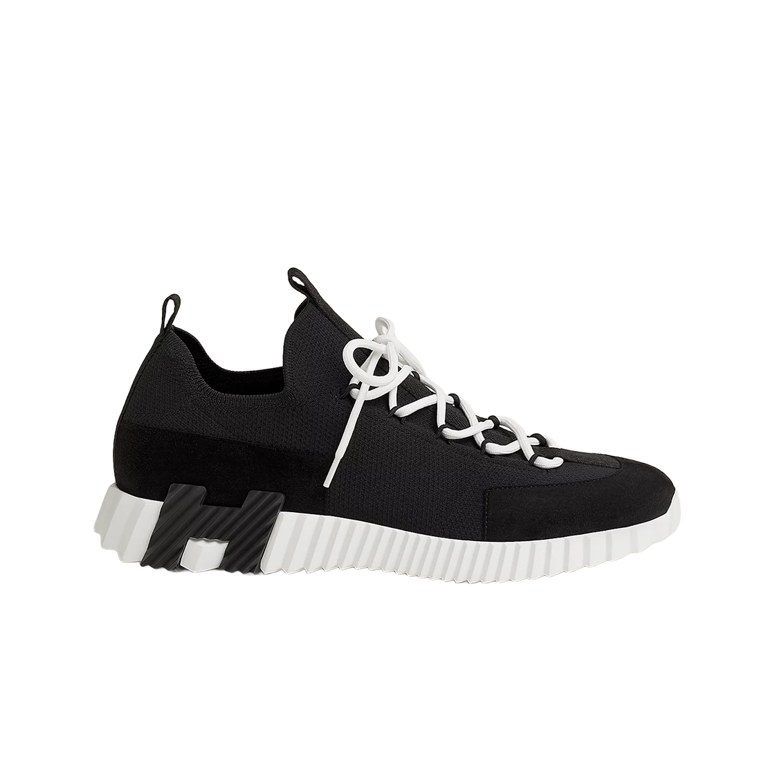 에르메스 리프트 슬립온 스니커즈 니트 스웨이드 고트스킨 & 누아 블랑