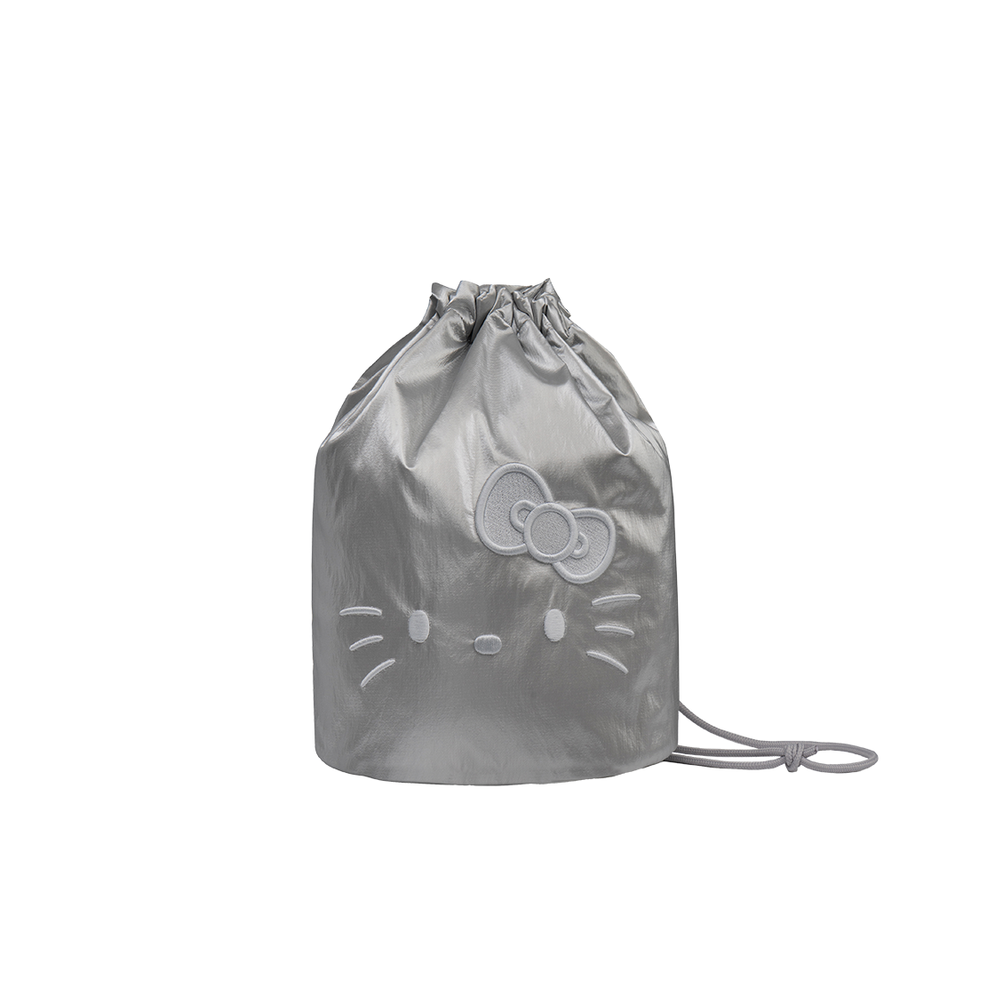 0JSQ1BP04SVF Joseph&Stacey Sleek String Backpack Hello Kitty Silver