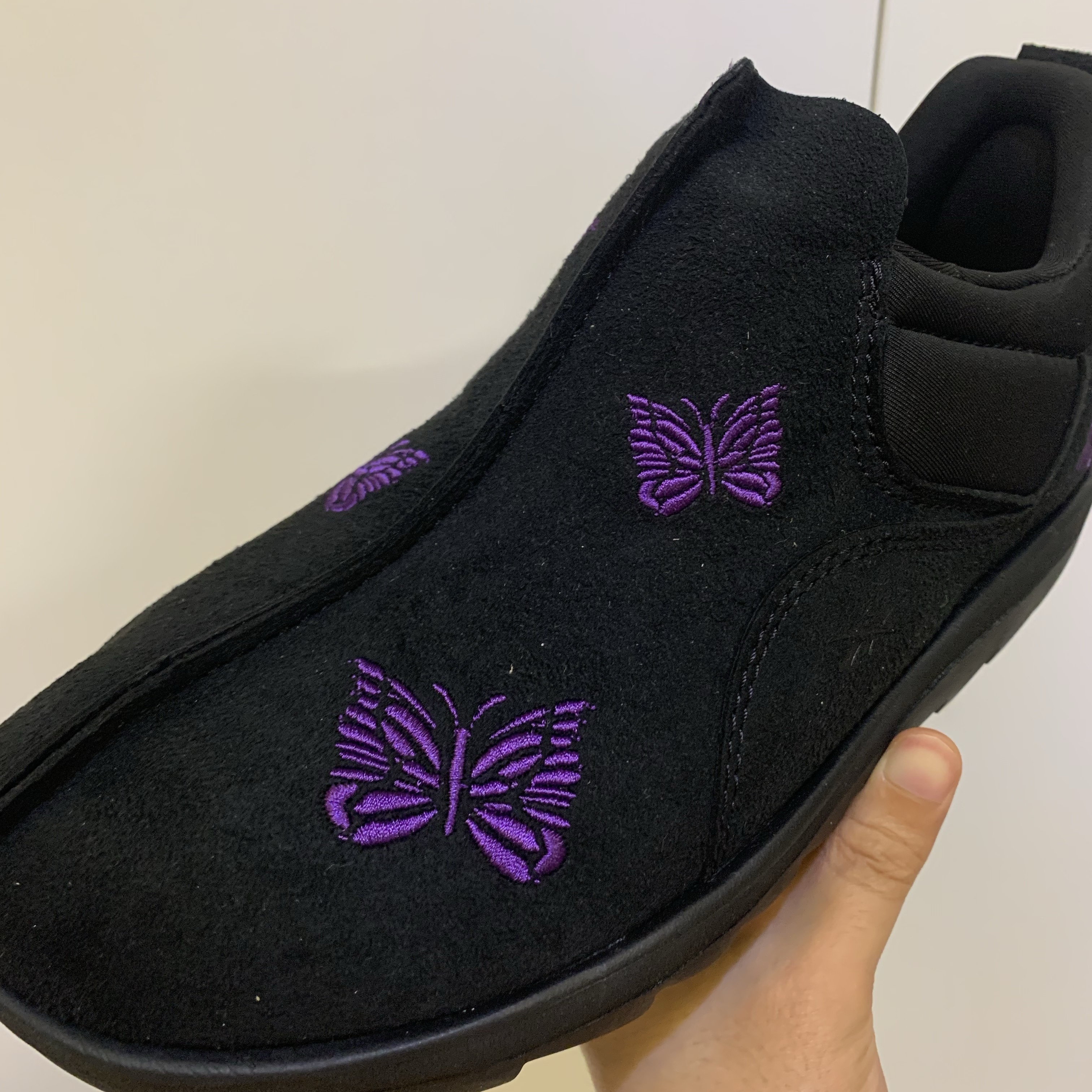 Reebok x Needles Beatnik Moc Core Black Extreme Purple 착용 스타일